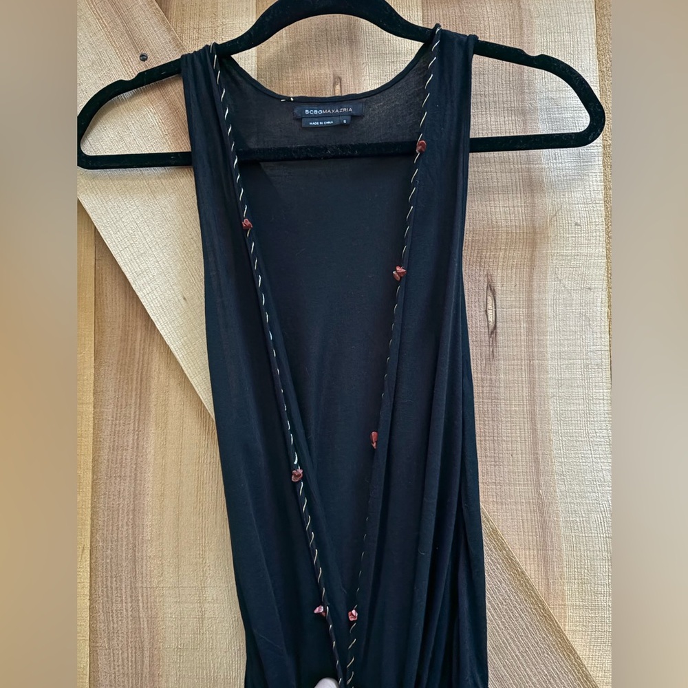 BCBGMaxAzria Black top with Red Details